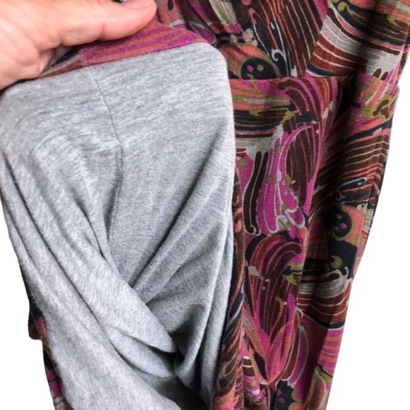 Trina Turk Raven Plumes Dress Pink Multicolor Asymmetrical Neckline Size 12 - Picture 6 of 9